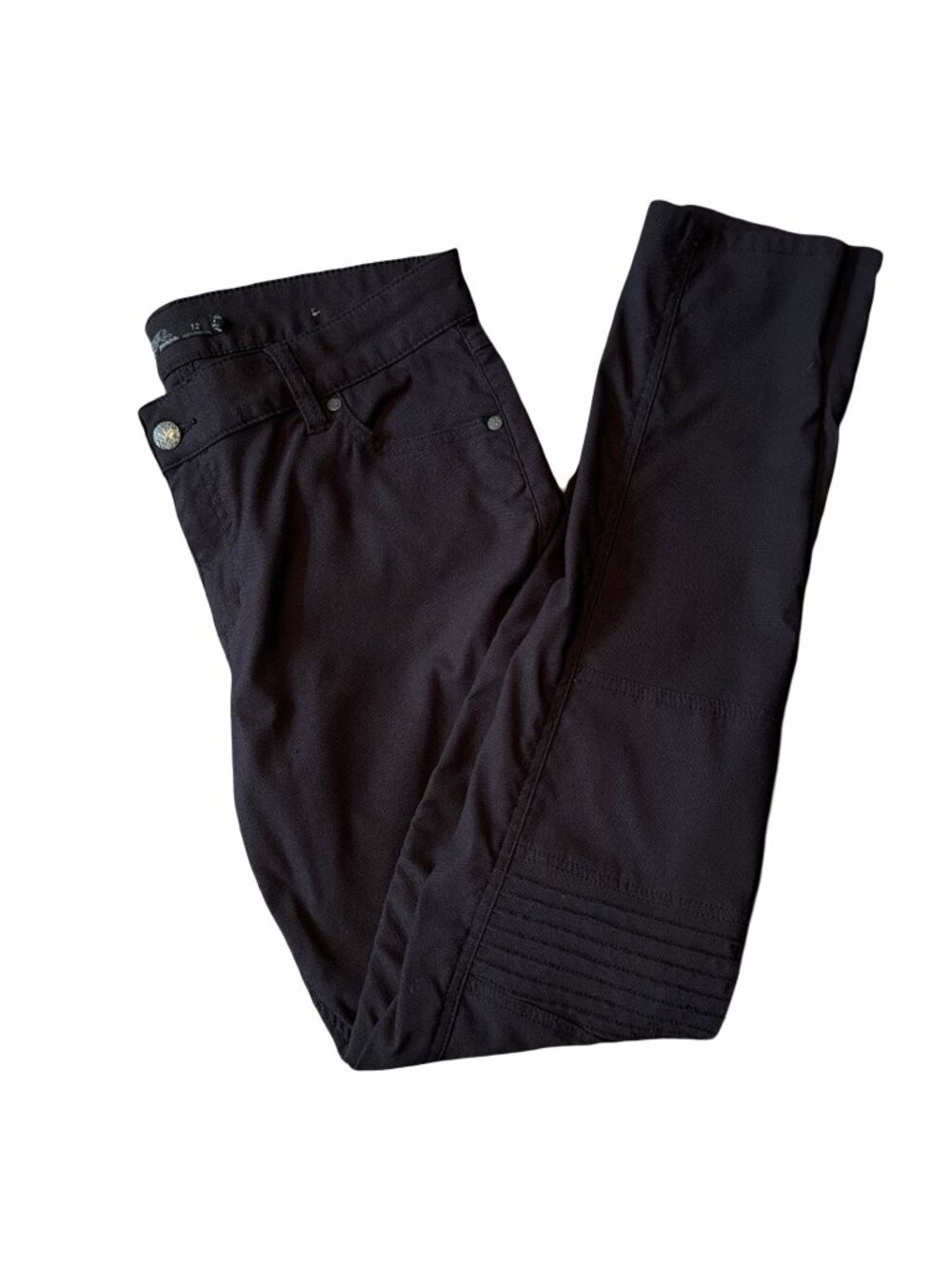 prAna Pants Brenna Moto Womens Black Skinny Slim Stretch Nylon Outdoor Size 12
